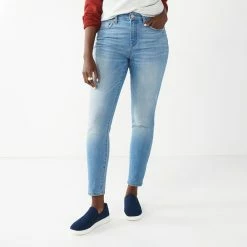 Petite Sonoma Goods For Life® High-Waisted Curvy Skinny Jeans -SONOMA Store 5214841 Mariano