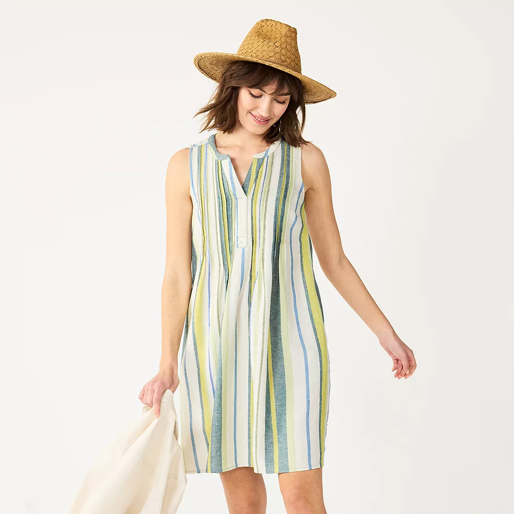 Women's Sonoma Goods For Life® Pintuck Linen-Blend Dress 16 Women's Sonoma Goods For Life® Pintuck Linen-Blend Dress - Image 15