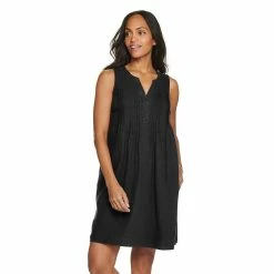 Women's Sonoma Goods For Life® Pintuck Linen-Blend Dress 20 Women's Sonoma Goods For Life® Pintuck Linen-Blend Dress -SONOMA Store 5215954 Black