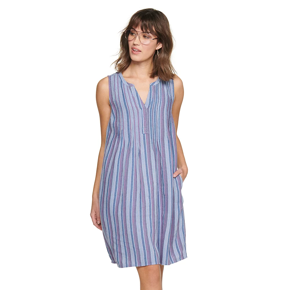 Women's Sonoma Goods For Life® Pintuck Linen-Blend Dress 4 Women's Sonoma Goods For Life® Pintuck Linen-Blend Dress - Image 3