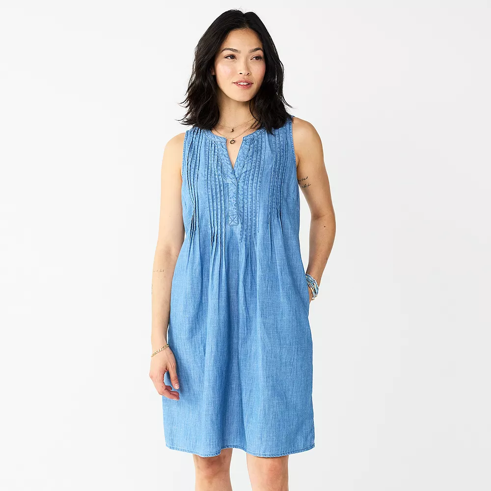 Women's Sonoma Goods For Life® Pintuck Linen-Blend Dress 14 Women's Sonoma Goods For Life® Pintuck Linen-Blend Dress - Image 13