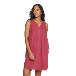 Women's Sonoma Goods For Life® Pintuck Linen-Blend Dress 22 Women's Sonoma Goods For Life® Pintuck Linen-Blend Dress -SONOMA Store 5215954 Mauve