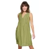 Women's Sonoma Goods For Life® Pintuck Linen-Blend Dress -SONOMA Store 5215954 Olive Stripe