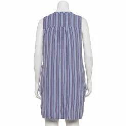 Plus Size Sonoma Goods For Life® Pintuck Linen-Blend Dress -SONOMA Store 5223428 ALT