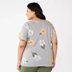 Plus Size Sonoma Goods For Life® Everyday V-Neck Tee -SONOMA Store 5232145 ALT