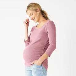 Maternity Sonoma Goods For Life® Essential Scoopneck Tee -SONOMA Store 5236820 Chic Mauve