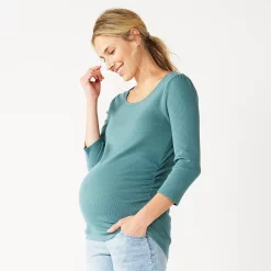 Maternity Sonoma Goods For Life® Essential Scoopneck Tee -SONOMA Store 5236820 Huxley Blue