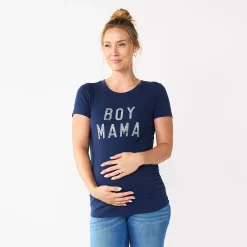 Maternity Sonoma Goods For Life® Fitted Crewneck Graphic Tee -SONOMA Store 5237042 Boy Mama