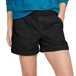 Petite Sonoma Goods For Life® Rib Waistband Utility Shorts -SONOMA Store 5237319 Black