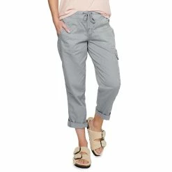 Women's Sonoma Goods For Life® Comfort Waist Utility Capri Pants 22 Women's Sonoma Goods For Life® Comfort Waist Utility Capri Pants -SONOMA Store 5237613 Light Gray