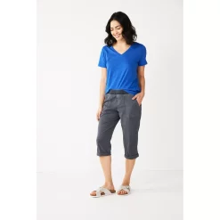 Women's Sonoma Goods For Life® Comfort Waist Pull-On Capri Pants -SONOMA Store 5237938 Dark Gray