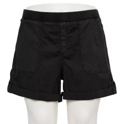 Plus Size Sonoma Goods For Life® Easy Pull-On Utility Shorts -SONOMA Store 5239300 Black