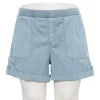 Plus Size Sonoma Goods For Life® Easy Pull-On Utility Shorts -SONOMA Store 5239300 Light Blue