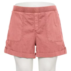 Plus Size Sonoma Goods For Life® Easy Pull-On Utility Shorts -SONOMA Store 5239300 Rose