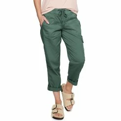 Petite Sonoma Goods For Life® Pull-On Utility Capri Pants -SONOMA Store 5240315 Teal