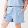 Plus Size Sonoma Goods For Life® French Terry Sweat Shorts -SONOMA Store 5241778 Gear Blue