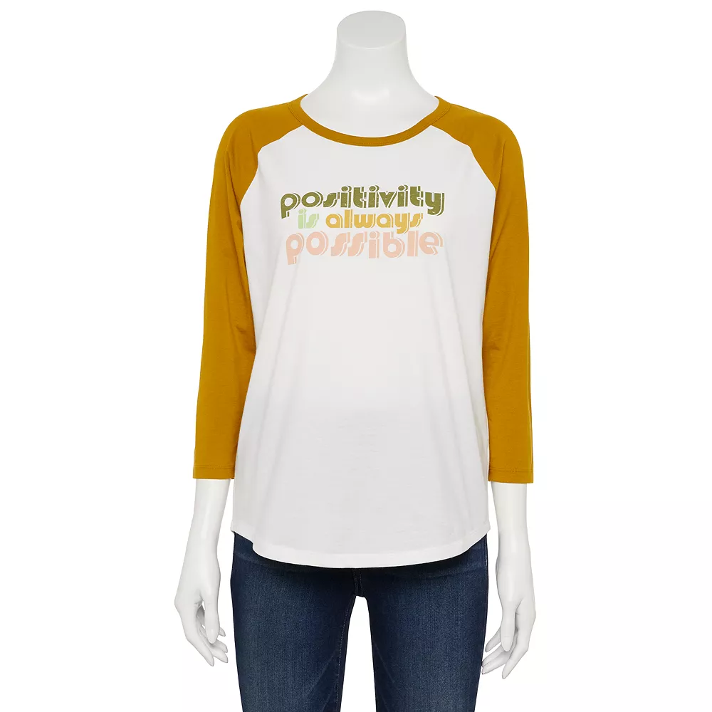 Women's Sonoma Goods For Life® Three Quarter Sleeve Baseball Graphic Tee 12 Women's Sonoma Goods For Life® Three Quarter Sleeve Baseball Graphic Tee - Image 10