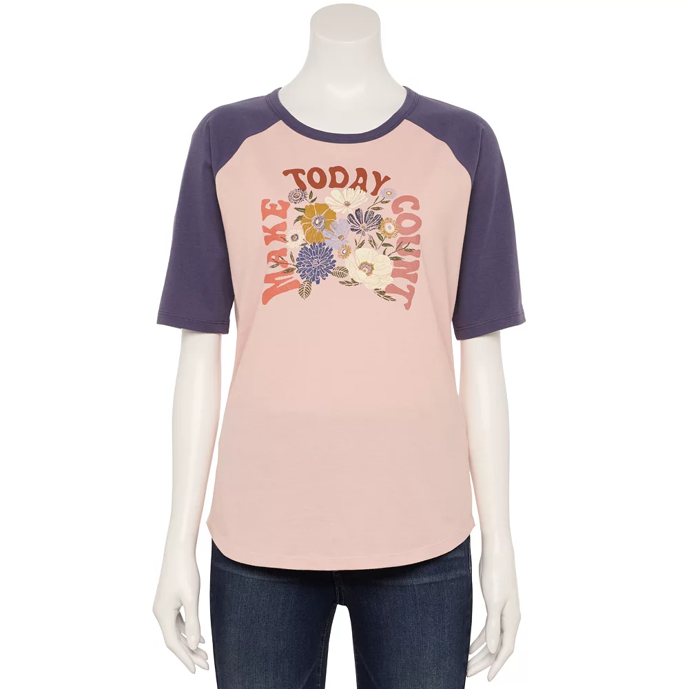 Women's Sonoma Goods For Life® Elbow Sleeve Baseball Graphic Tee 12 Women's Sonoma Goods For Life® Elbow Sleeve Baseball Graphic Tee - Image 10