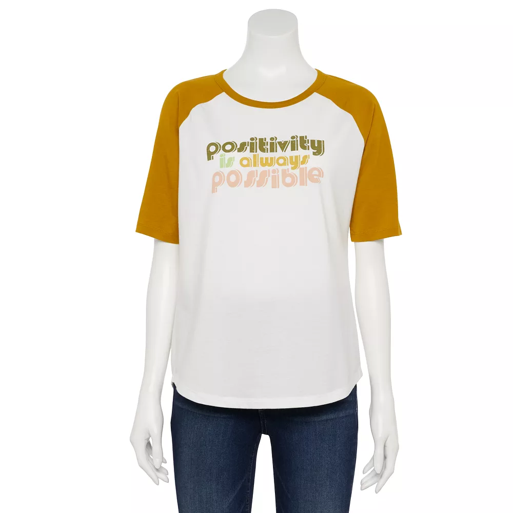 Women's Sonoma Goods For Life® Elbow Sleeve Baseball Graphic Tee 7 Women's Sonoma Goods For Life® Elbow Sleeve Baseball Graphic Tee - Image 5