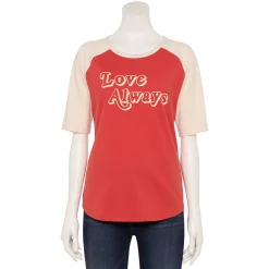 Women's Sonoma Goods For Life® Elbow Sleeve Baseball Graphic Tee 19 Women's Sonoma Goods For Life® Elbow Sleeve Baseball Graphic Tee -SONOMA Store 5242399 Love Always Red