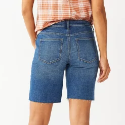 Women's Sonoma Goods For Life® High-Waist 9" Bermuda Jean Shorts 18 Women's Sonoma Goods For Life® High-Waist 9" Bermuda Jean Shorts -SONOMA Store 5244121 ALT