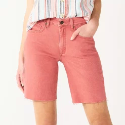 Women's Sonoma Goods For Life® High-Waist 9" Bermuda Jean Shorts 15 Women's Sonoma Goods For Life® High-Waist 9" Bermuda Jean Shorts -SONOMA Store 5244121 Antique Berry