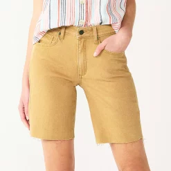 Women's Sonoma Goods For Life® High-Waist 9" Bermuda Jean Shorts 16 Women's Sonoma Goods For Life® High-Waist 9" Bermuda Jean Shorts -SONOMA Store 5244121 Cider Yellow