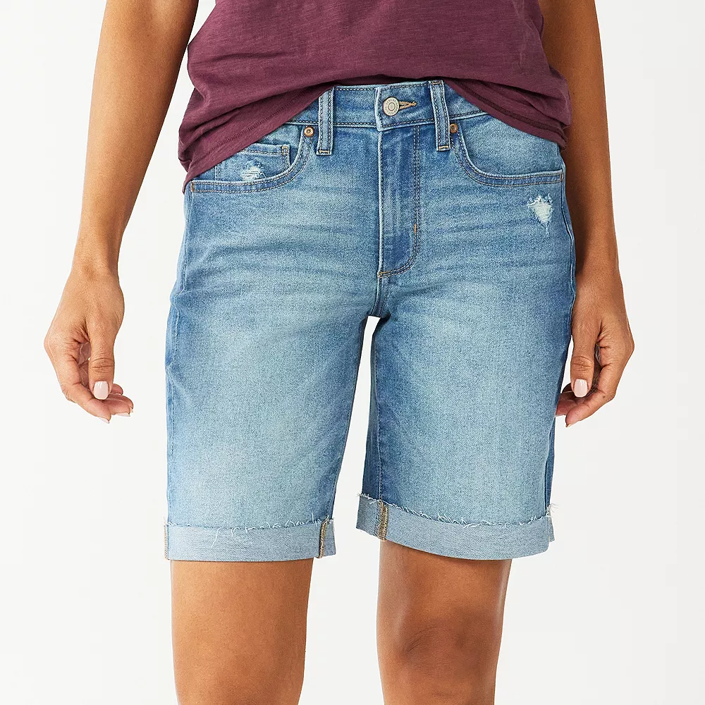 Women's Sonoma Goods For Life® High-Waist 9" Bermuda Jean Shorts 3 Women's Sonoma Goods For Life® High-Waist 9" Bermuda Jean Shorts
