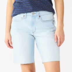 Women's Sonoma Goods For Life® High-Waist 9" Bermuda Jean Shorts 17 Women's Sonoma Goods For Life® High-Waist 9" Bermuda Jean Shorts -SONOMA Store 5244121 White Tail