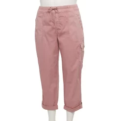 Plus Size Sonoma Goods For Life® Comfort Waist Utility Capri Pants -SONOMA Store 5258066 Chic Mauve