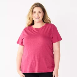 Plus Size Sonoma Goods For Life® Everyday Crewneck Tee -SONOMA Store 5259072 Berry Blossom