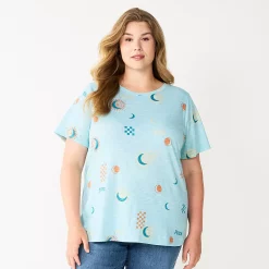 Plus Size Sonoma Goods For Life® Everyday Crewneck Tee -SONOMA Store 5259072 Blue Suns Moon