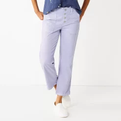 Women's Sonoma Goods For Life® Convertible Tapered-Leg High-Waisted Utility Pants -SONOMA Store 5260735 Glazed Berry