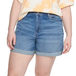 Plus Size Sonoma Goods For Life® Premium High-Waist Denim Shorts -SONOMA Store 5261004 Broadway