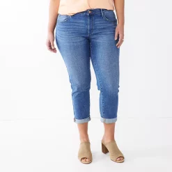 Petite Sonoma Goods For Life® Cuffed Girlfriend Jeans -SONOMA Store 5269794 Petersen
