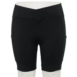 Plus Size Sonoma Goods For Life® Crossover Waist Shorts -SONOMA Store 5271326 Pitch Black