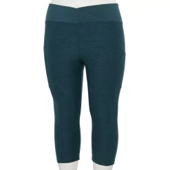 Plus Size Sonoma Goods For Life® Crossover Waist Crop Leggings -SONOMA Store 5271394 Lost Lagoon