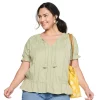 Plus Size Sonoma Goods For Life® Drop Waist Top 1 Plus Size Sonoma Goods For Life® Drop Waist Top -SONOMA Store 5272513 Akiva Green