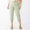 Plus Size Sonoma Goods For Life® Premium Rolled Girlfriend Jeans -SONOMA Store 5272706 Akiva Green