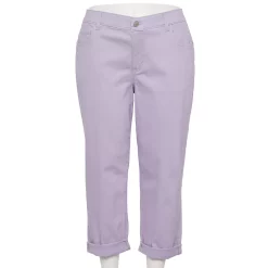 Plus Size Sonoma Goods For Life® Premium Rolled Girlfriend Jeans -SONOMA Store 5272706 Liam Lavender