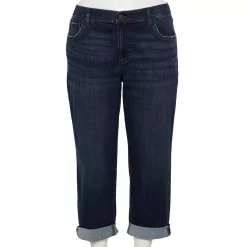 Plus Size Sonoma Goods For Life® Premium Rolled Girlfriend Jeans -SONOMA Store 5272706 Rinse Wash