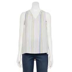 Women's Sonoma Goods For Life® V-Neck Tank 29 Women's Sonoma Goods For Life® V-Neck Tank -SONOMA Store 5297402 Blue Mixed Stripe