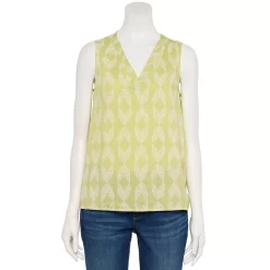 Women's Sonoma Goods For Life® V-Neck Tank 30 Women's Sonoma Goods For Life® V-Neck Tank -SONOMA Store 5297402 Lime Sketch Diamond