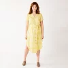Petite Sonoma Goods For Life® Midi Shirtdress 1 Petite Sonoma Goods For Life® Midi Shirtdress -SONOMA Store 5316708 Citron Dots