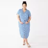Plus Size Sonoma Goods For Life® Button Front Midi Shirt Dress