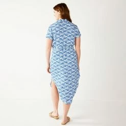 Women's Sonoma Goods For Life® Button Front Midi Shirt Dress -SONOMA Store 5345259 ALT