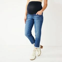 Maternity Sonoma Goods For Life® Over-the-Belly Girlfriend Crop Jeans -SONOMA Store 5355750 ALT2