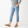 Maternity Sonoma Goods For Life® Over-the-Belly Girlfriend Crop Jeans 1 Maternity Sonoma Goods For Life® Over-the-Belly Girlfriend Crop Jeans -SONOMA Store 5355750 Medium Wash