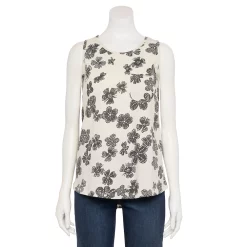 Women's Sonoma Goods For Life® High-Neck Tank 36 Women's Sonoma Goods For Life® High-Neck Tank -SONOMA Store 5467284 Ivory Dot Floral