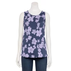 Women's Sonoma Goods For Life® High-Neck Tank 46 Women's Sonoma Goods For Life® High-Neck Tank -SONOMA Store 5467284 Navy Dot Floral